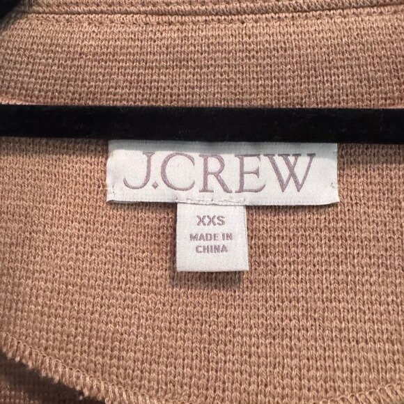 J Crew Cecile Relaxed Sweater Blazer Cardigan Tan Size XXS - Picture 4 of 4